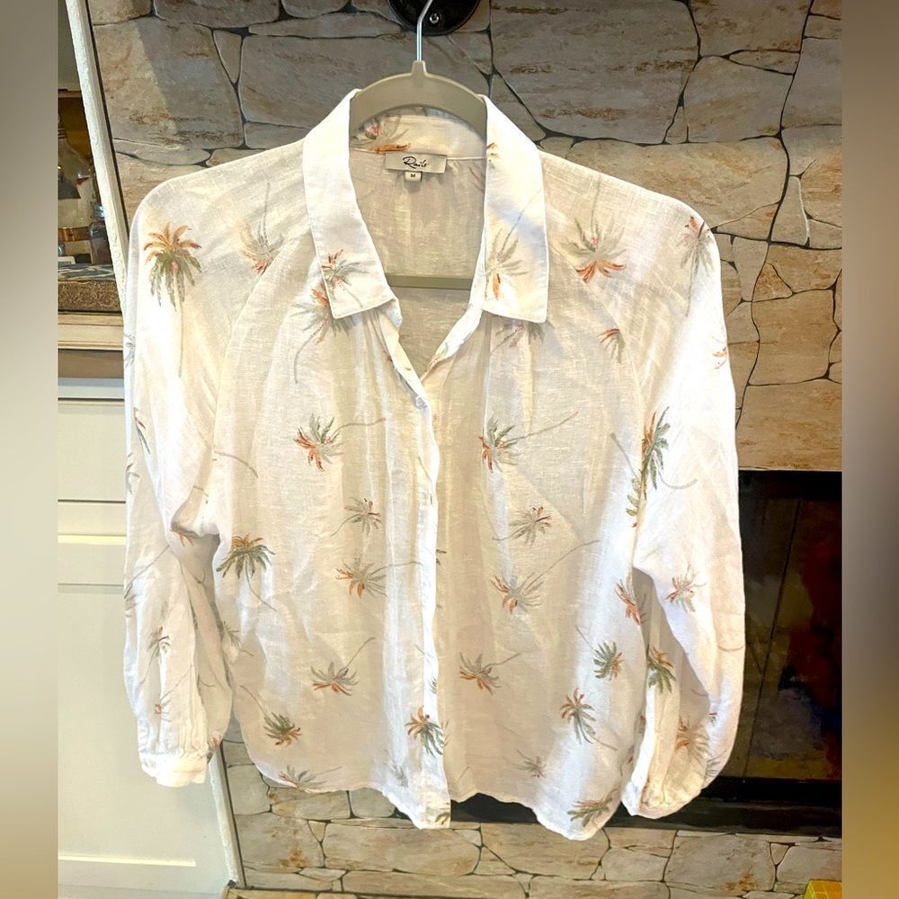 Rails Button Down Palm Trees - image 1